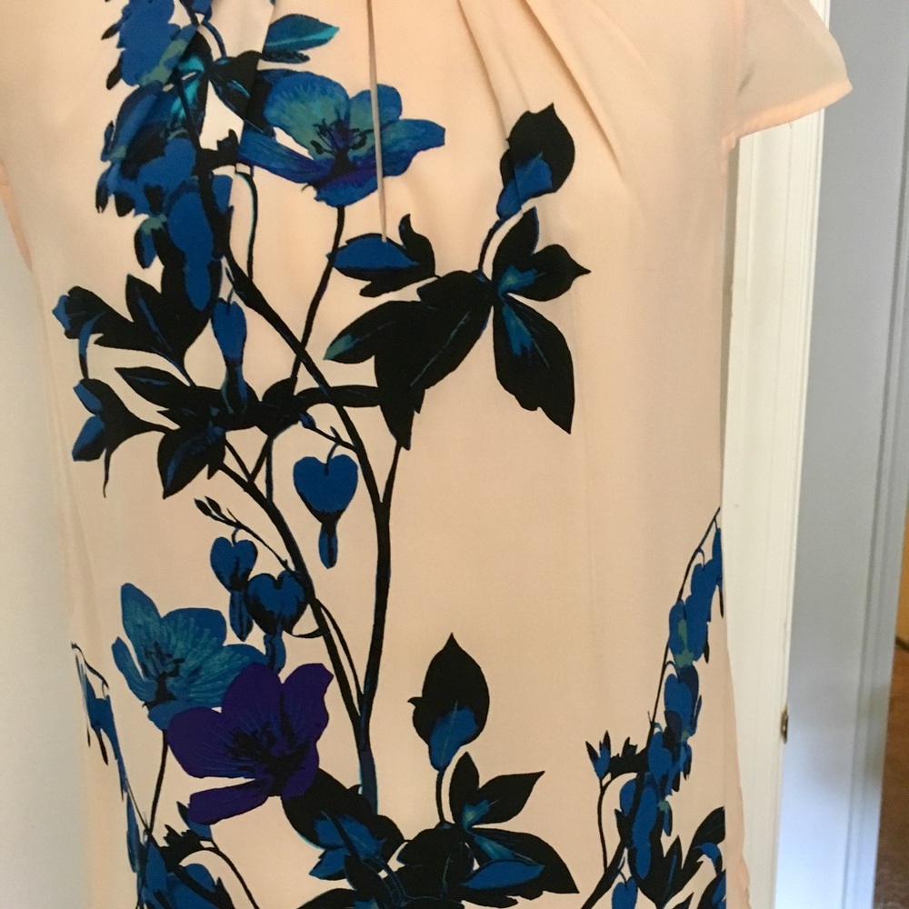 J. Crew Cap-Sleeve Top in Midnight Bloom SZ 0-2 - Picture 4 of 6